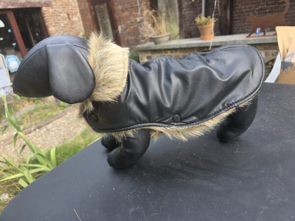Black 33 cm Aviator Coat