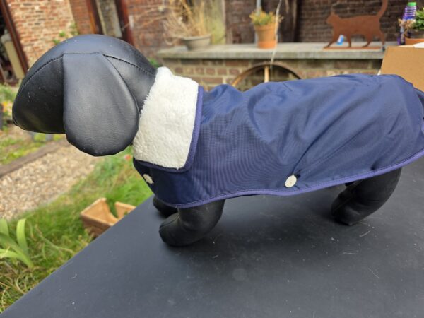 Manteau fourré quadra 33 cm bleu marine